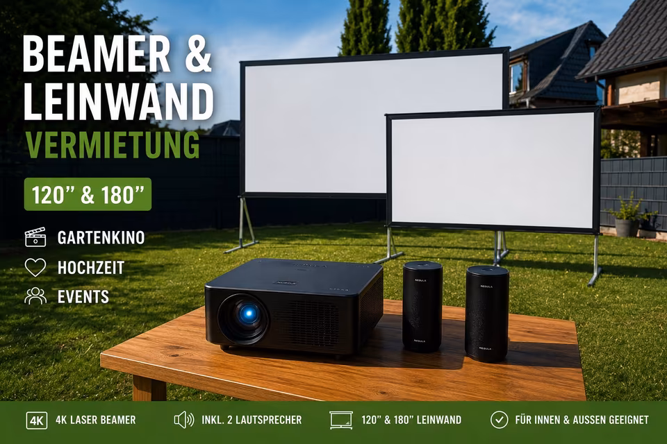 4K Laser Eventkino mit 180 Zoll Leinwand bei einem Public Viewing